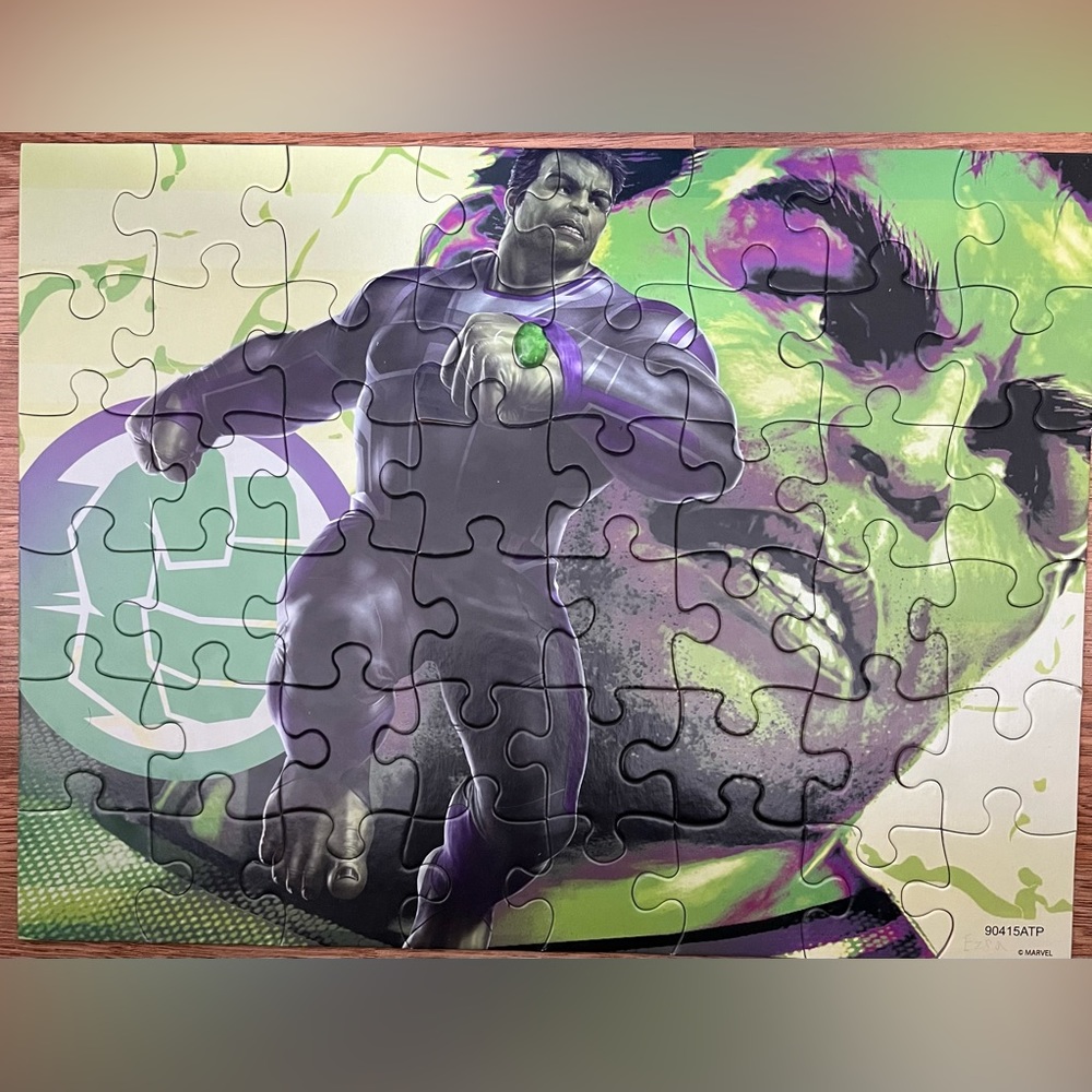 Marvel Avengers Puzzle  Own Infinity Gem  Gauntlet  48-Piece Metal Tin